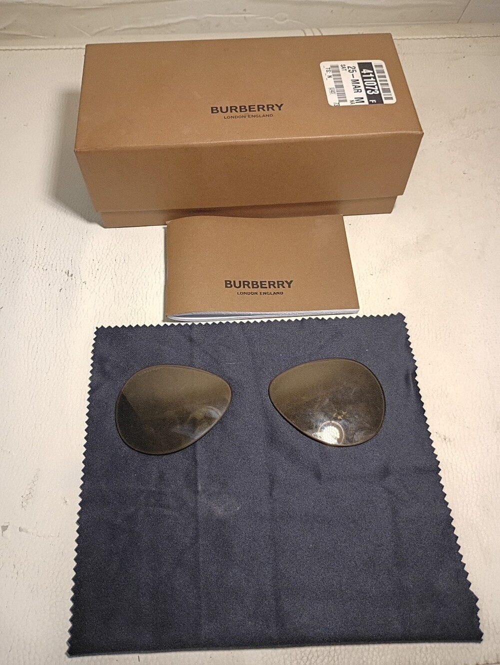 Authentic Burberry BE3125 Oliver Lenses Light Yellow 1003/8 Gunmetal 59mm OEM